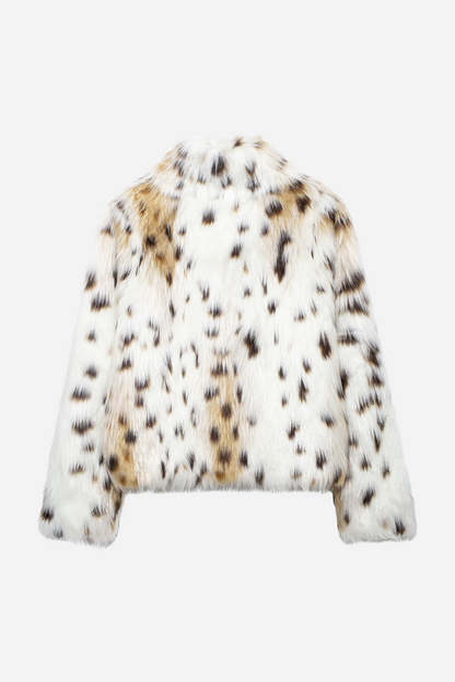 Chaqueta de piel sintética con estampado de leopardo de Hulda 