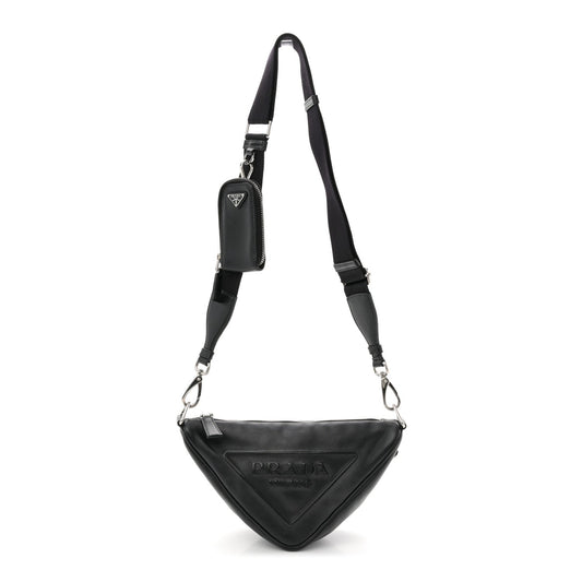Grace Lux Triangle Shoulder Bag Black