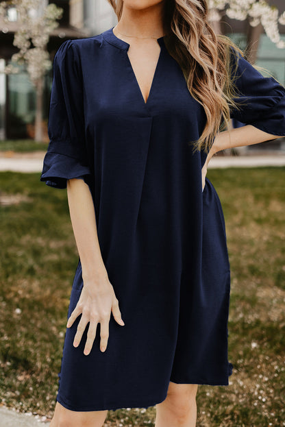 Vestido camisero de color liso para mujer, primavera verano, color liso, sencillo, informal, de seda helada, arrugado.