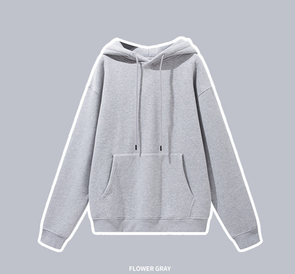 Clothing Autumn Winter Brand Fleece Padded Hooded Solid Color Hoodie sets