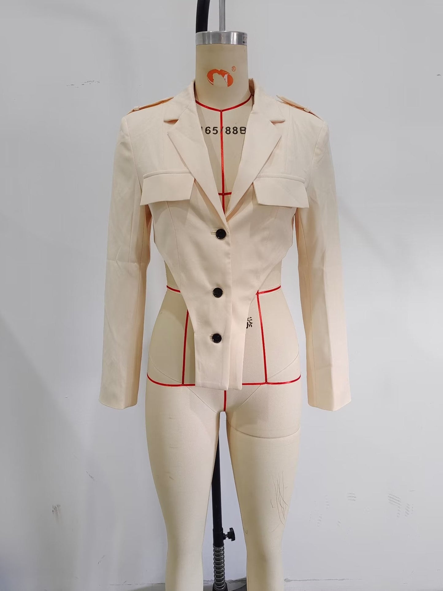 Conjuntos de mujer con recortes, top de cintura alta, diseño plisado, pantalones de trabajo