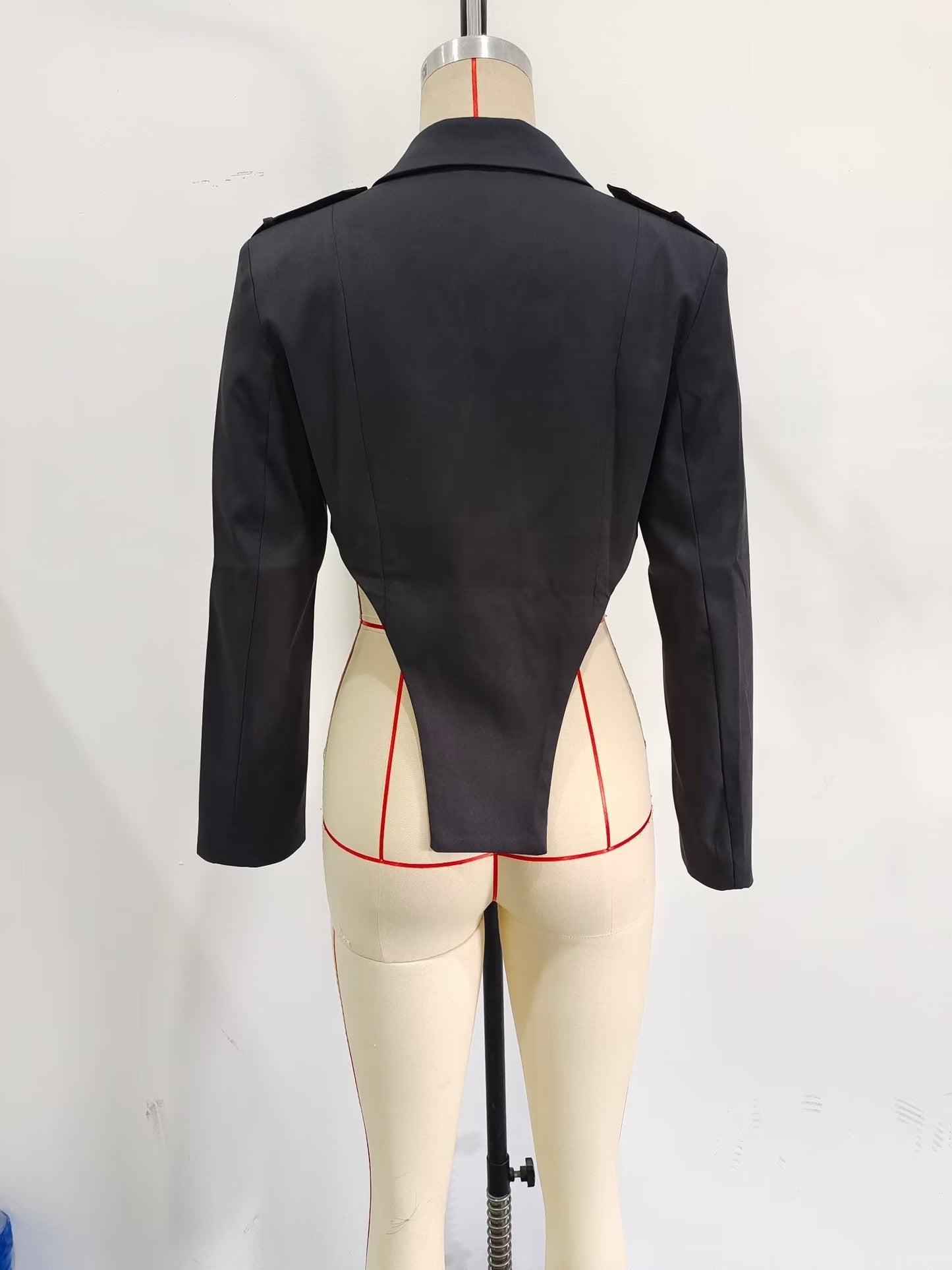 Conjuntos de mujer con recortes, top de cintura alta, diseño plisado, pantalones de trabajo