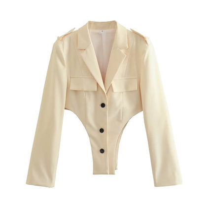 Conjuntos de mujer con recortes, top de cintura alta, diseño plisado, pantalones de trabajo