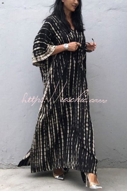 Live Freely Tie Dye Boho Loose Cover-up Dress