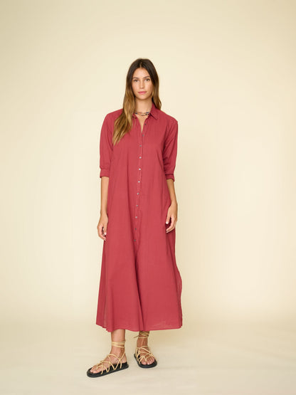 Vestido camisero de manga larga con solapa y botonadura sencilla para mujer, nuevo para primavera y otoño