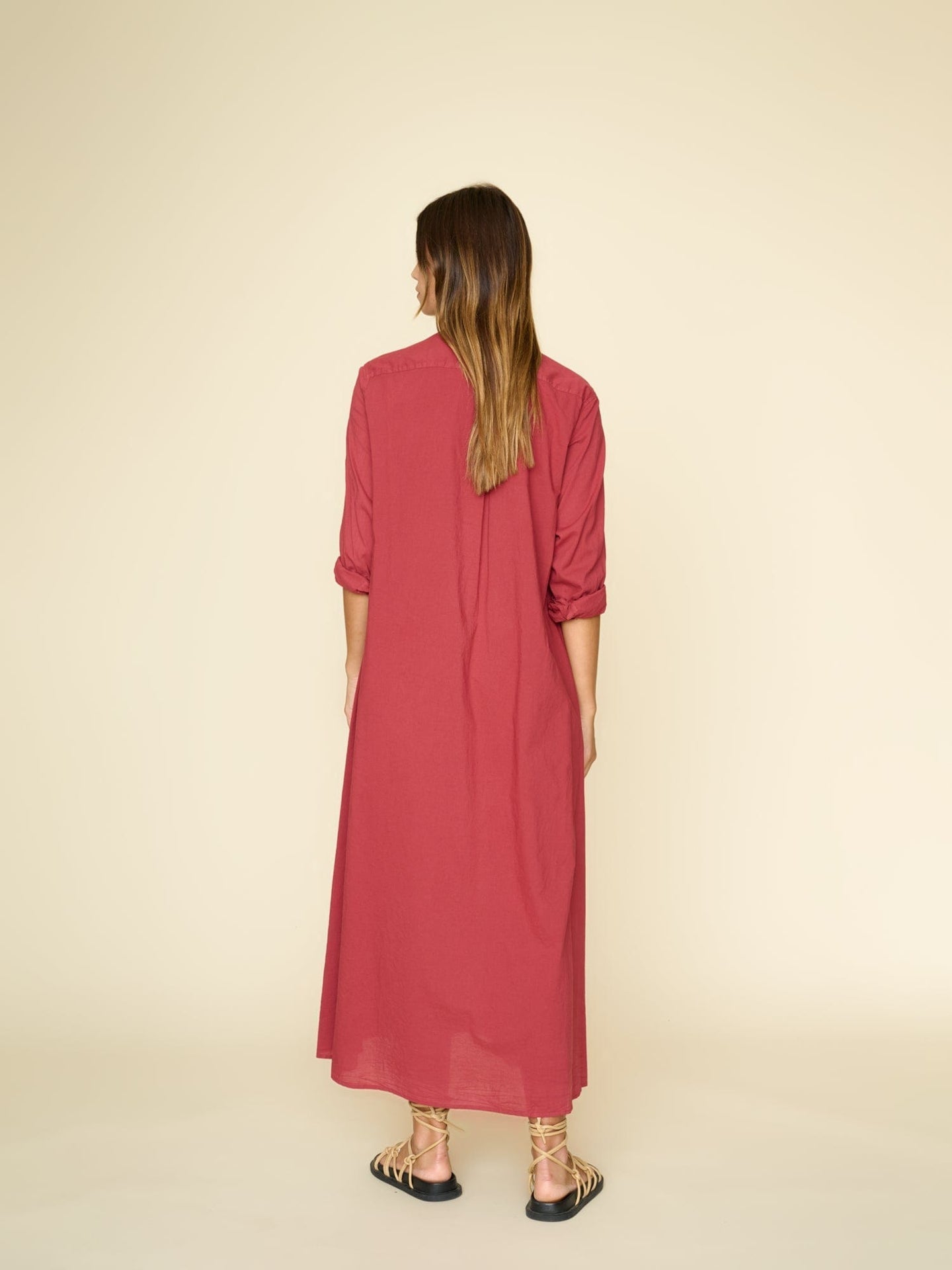 Vestido camisero de manga larga con solapa y botonadura sencilla para mujer, nuevo para primavera y otoño