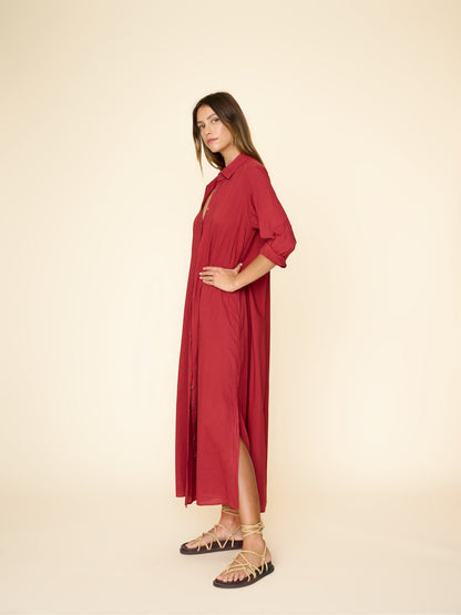 Vestido camisero de manga larga con solapa y botonadura sencilla para mujer, nuevo para primavera y otoño