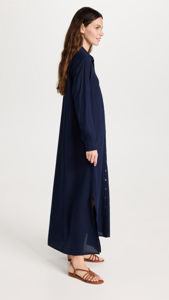 Vestido camisero de manga larga con solapa y botonadura sencilla para mujer, nuevo para primavera y otoño