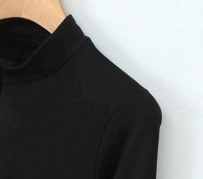 Mono corto ajustado de manga larga con cremallera y pantalones cortos de verano para mujer