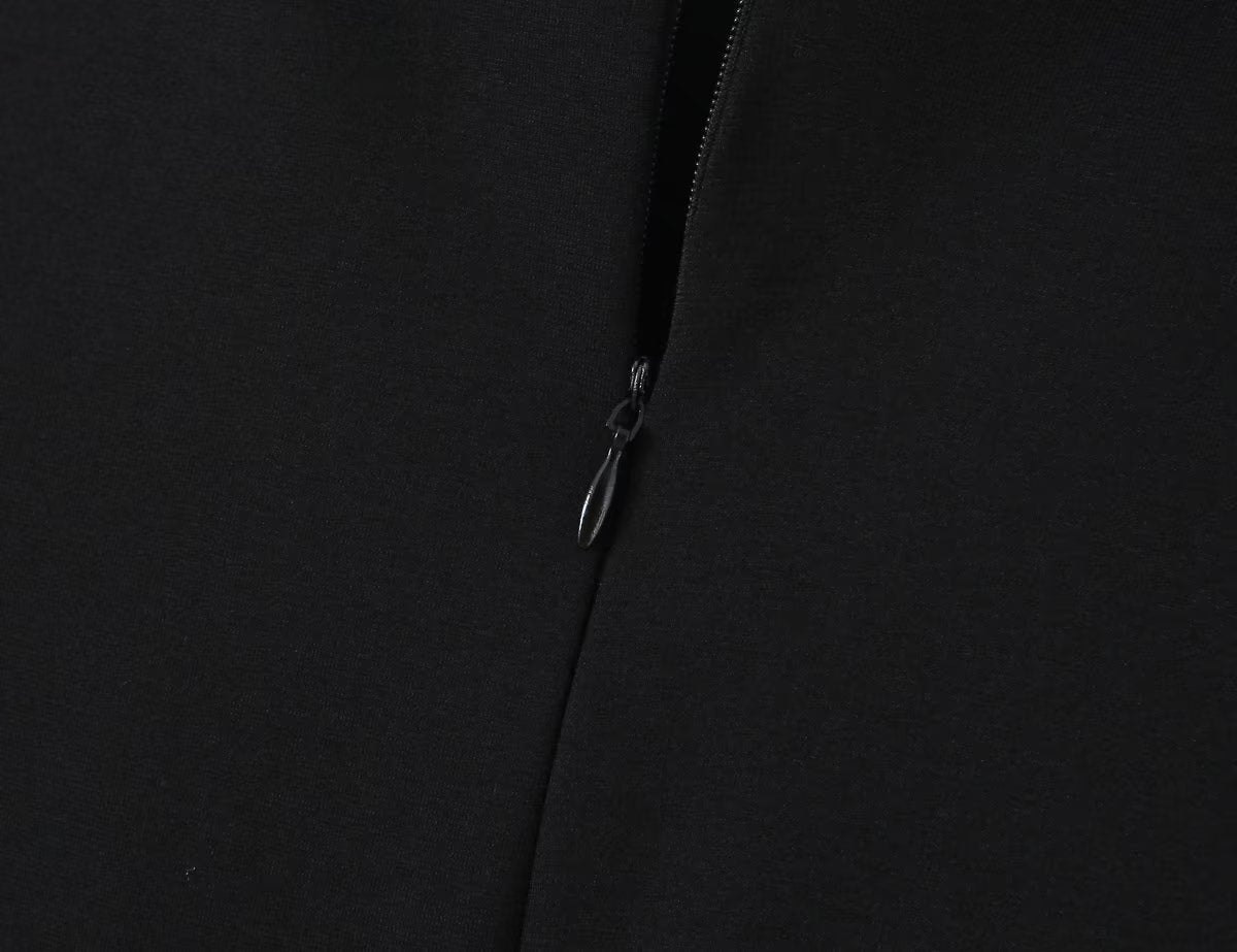 Mono corto ajustado de manga larga con cremallera y pantalones cortos de verano para mujer