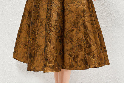 Traje de otoño vintage ligero de lujo estilo francés para mujer, conjunto de dos piezas con camisa y falda con volantes