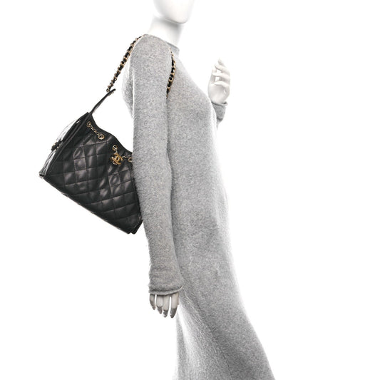 Caviar Quilted Small Chanel 25 Handbag Black