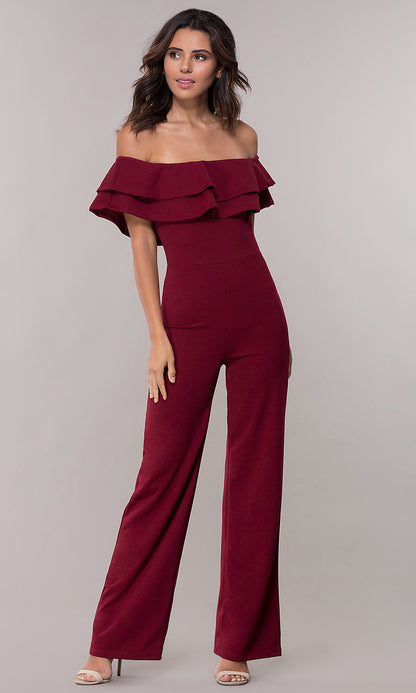 Mono sexy con volantes para mujer