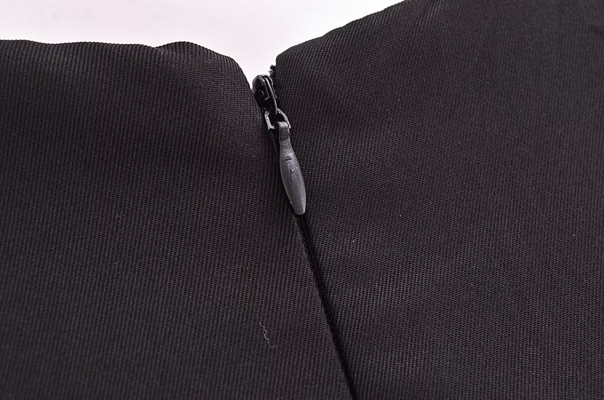 Commuting Elegant Split Straight round Neck Sleeveless Minimalist Long Vest Dress
