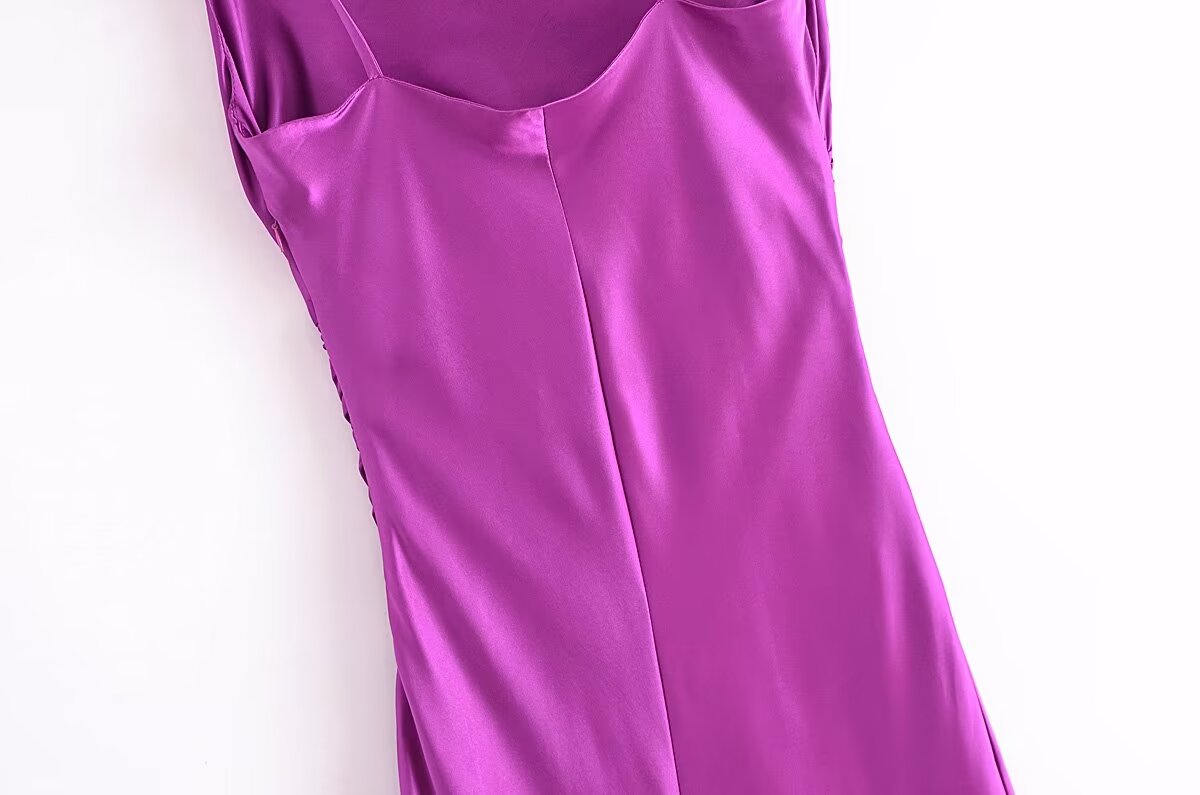 Ropa de verano para mujer, diseño plisado, ropa interior, vestido sin espalda