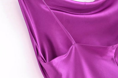 Ropa de verano para mujer, diseño plisado, ropa interior, vestido sin espalda