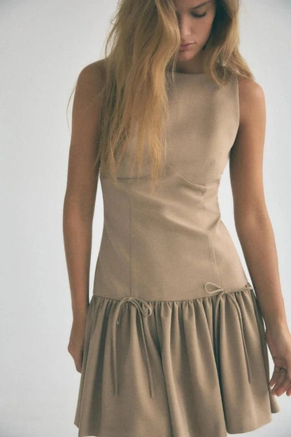 Florence Bow Ruffle Mini Dress