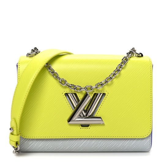 Epi Gradient Twist Shoulder Bag MM Purple Yellow Grey