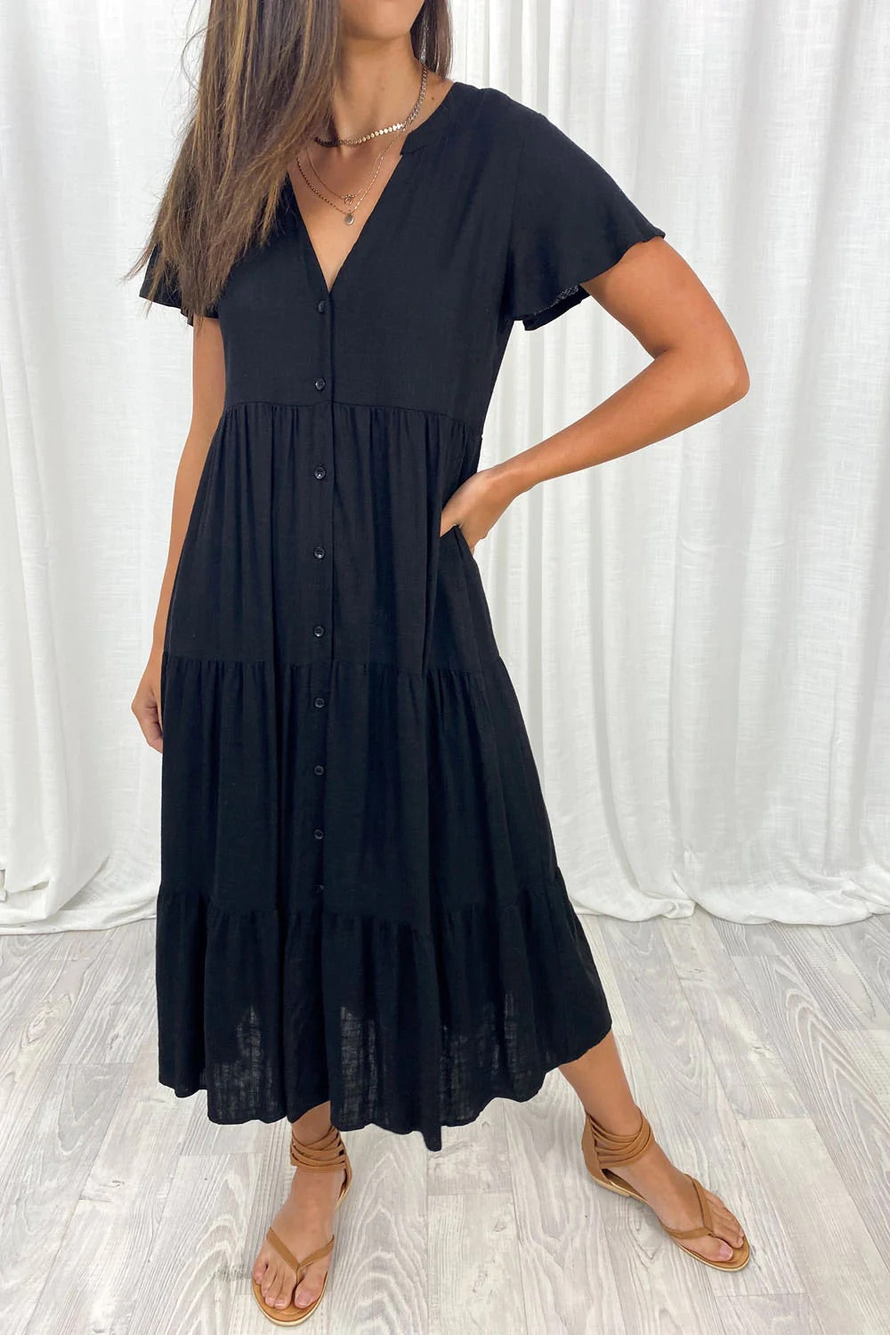 Vestido Tala de simplicidad sofisticada 