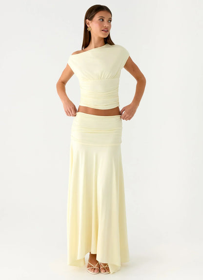 Liana Asymmetrical Top - Yellow