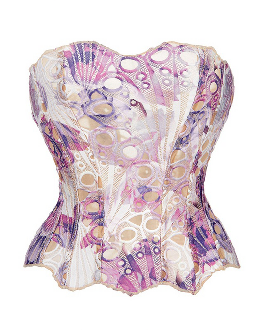 Irregular Lace Mesh Corset