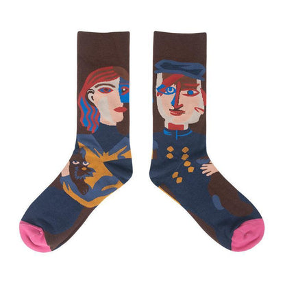 Calcetines de invierno con nuevos patrones creativos