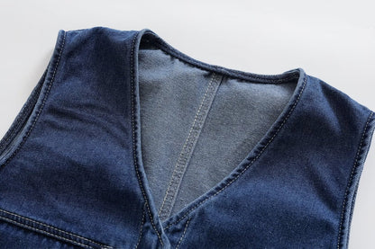 Ropa de primavera para mujer, pantalones vaqueros casuales tipo culotte siamés