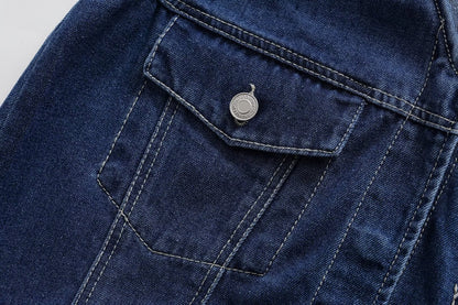 Ropa de primavera para mujer, pantalones vaqueros casuales tipo culotte siamés
