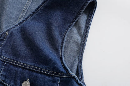 Ropa de primavera para mujer, pantalones vaqueros casuales tipo culotte siamés