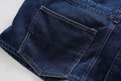 Ropa de primavera para mujer, pantalones vaqueros casuales tipo culotte siamés