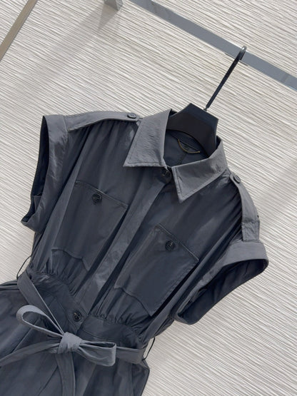 YSL 2025 Dress Black Nylon