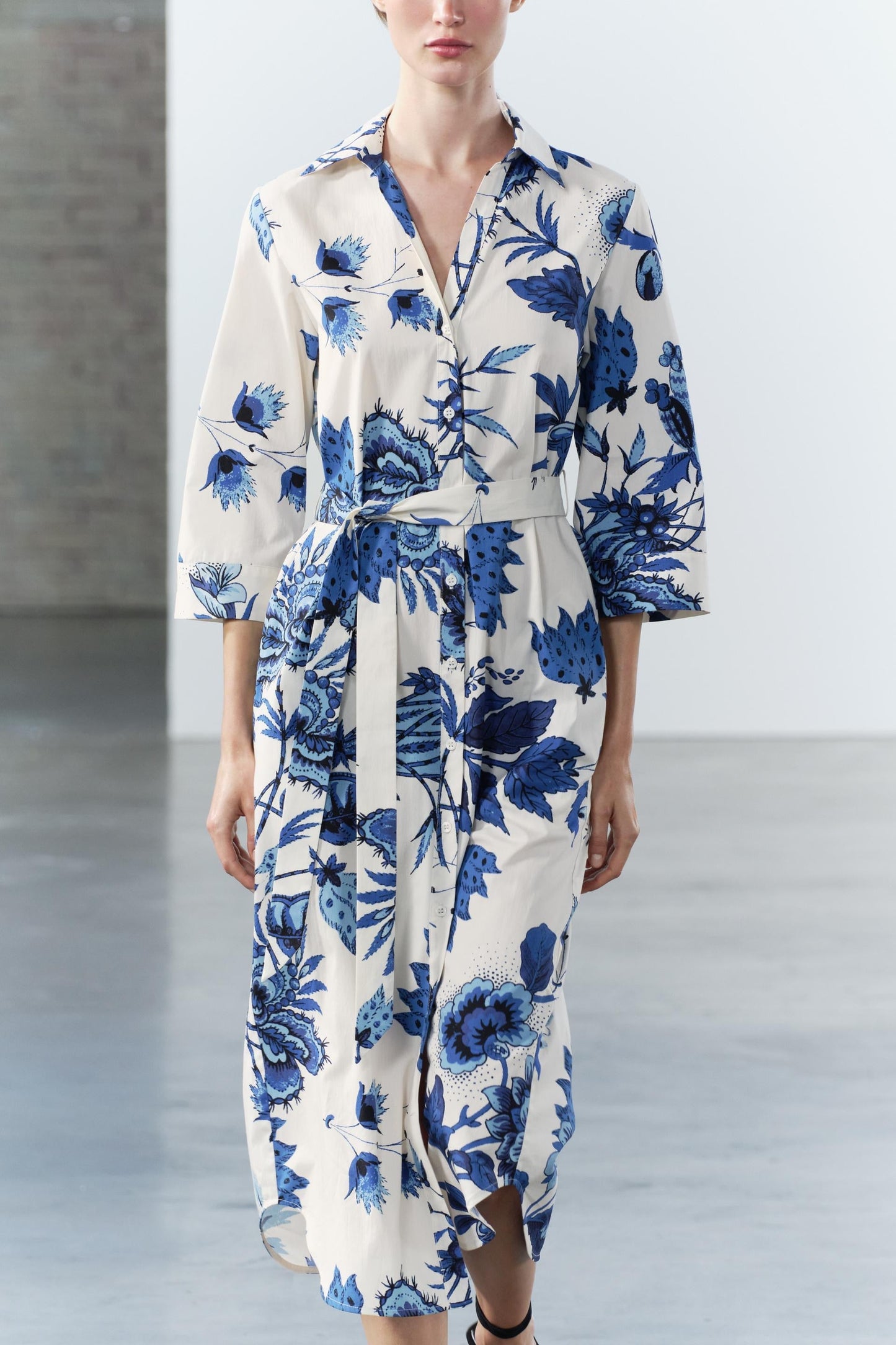Vestido camisero estampado primavera verano