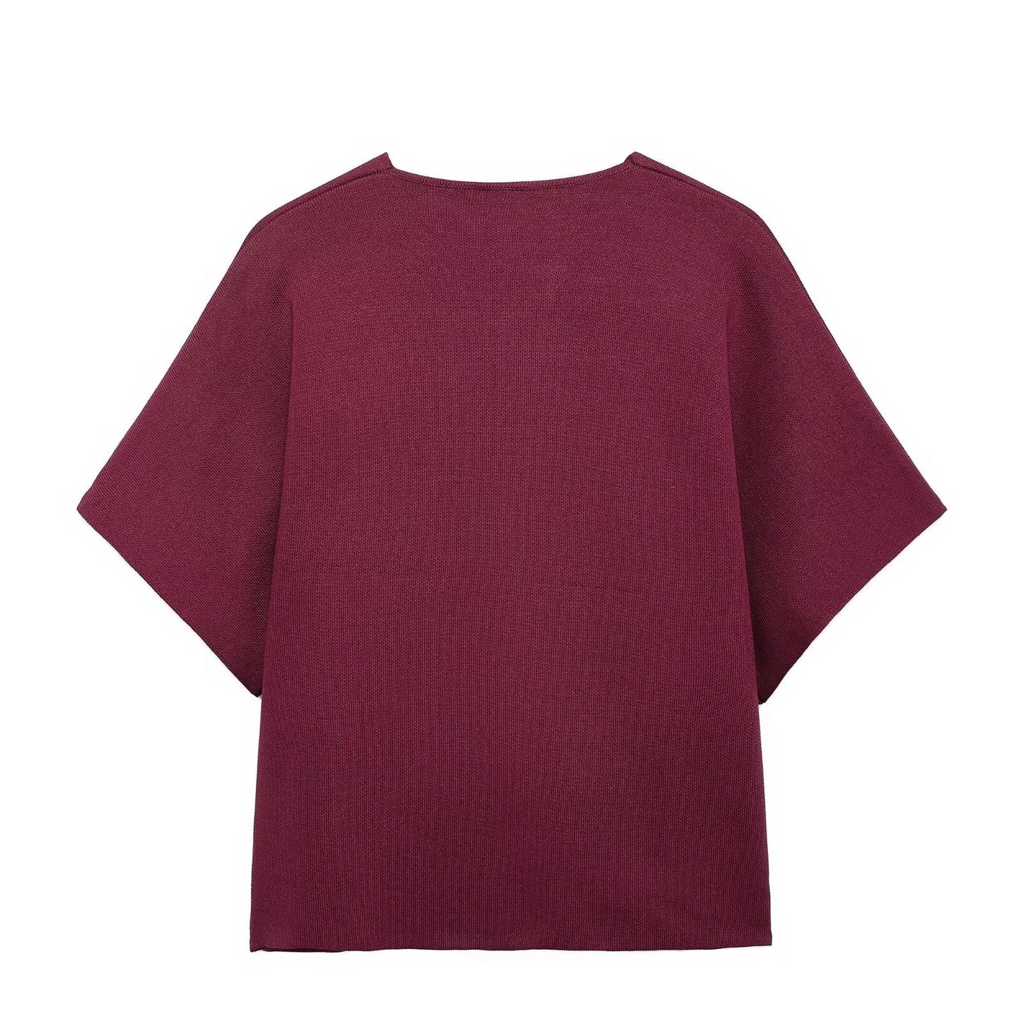 Top deportivo de manga corta con cuello en V y costuras lisas para mujer