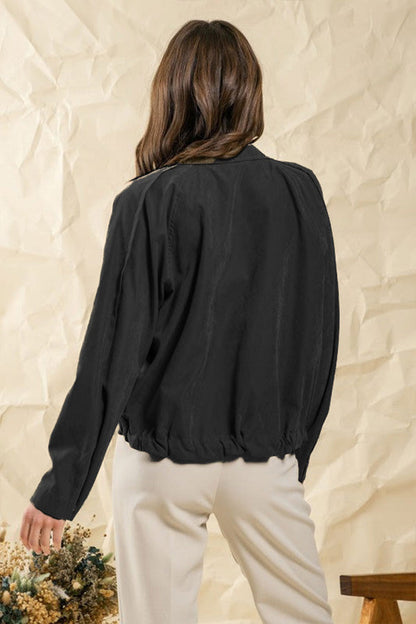 Chaqueta midi de dos bolsillos con múltiples botones y solapa de cuadros cepillados