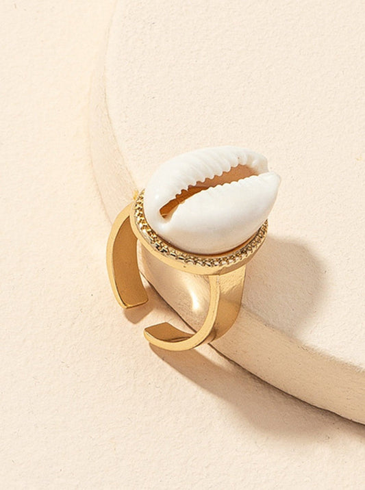 Anillo abierto de concha 