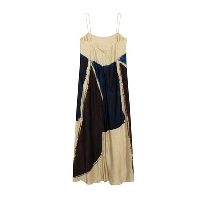 Vestido lencero con estampado retro