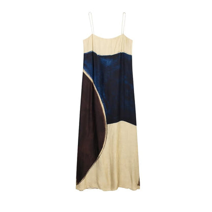 Vestido lencero con estampado retro