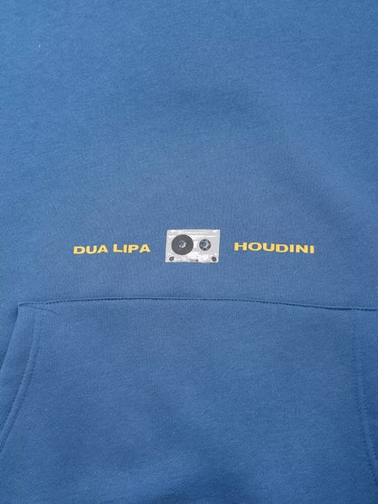 Sudadera francesa informal holgada de manga larga con capucha y estampado gráfico de letras Idle Sense