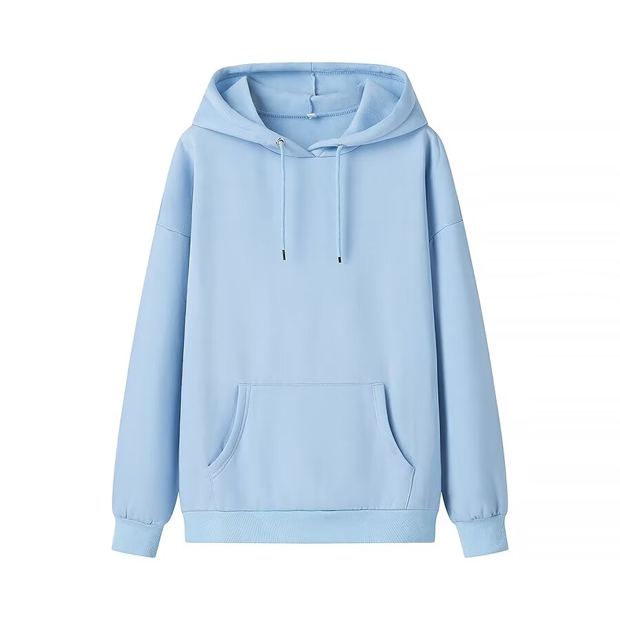 Sudadera con capucha y forro polar de manga larga con bolsillo decorativo y cordón informal de invierno para mujer