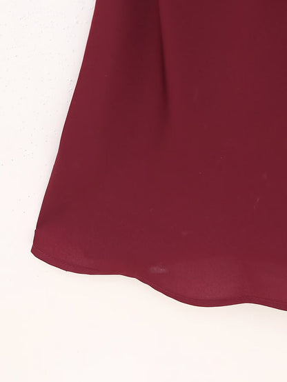 Vestido largo sin mangas con cuello colgante de dos colores para primavera