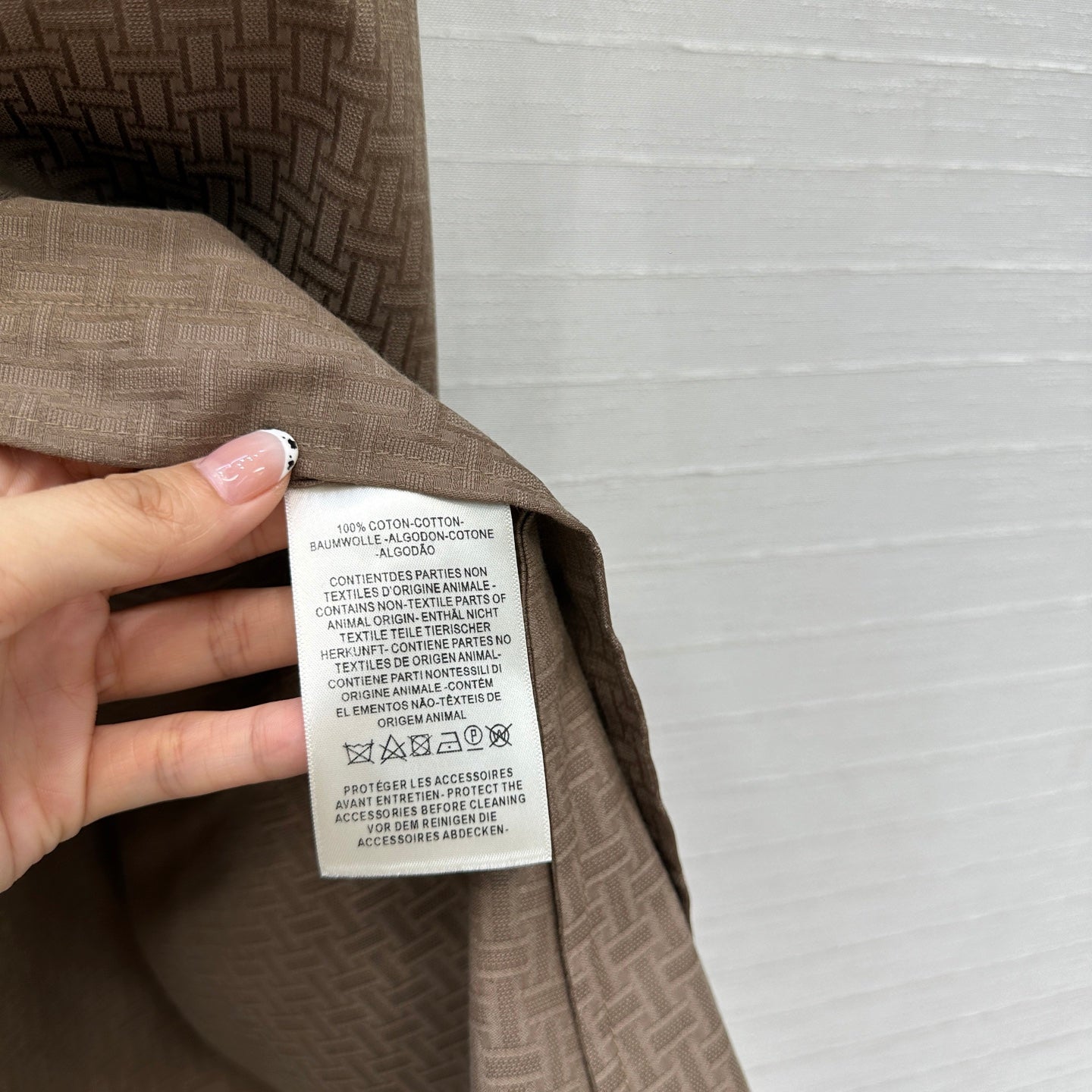 Hm Trench Coat H Dark Pattern Brown Cotton
