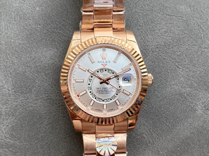 SKY-DWELLER ROSE GOLD 42 GREY DIAL