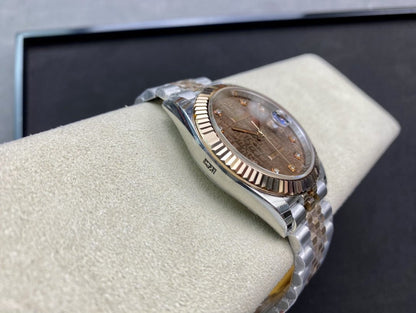 DATEJUST 41 TWO-TONE ROSE GOLD CHOCOLATE DIAL