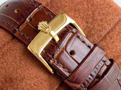 OYSTER PERPETUAL 41 STAINLESS STEEL LEATHER
