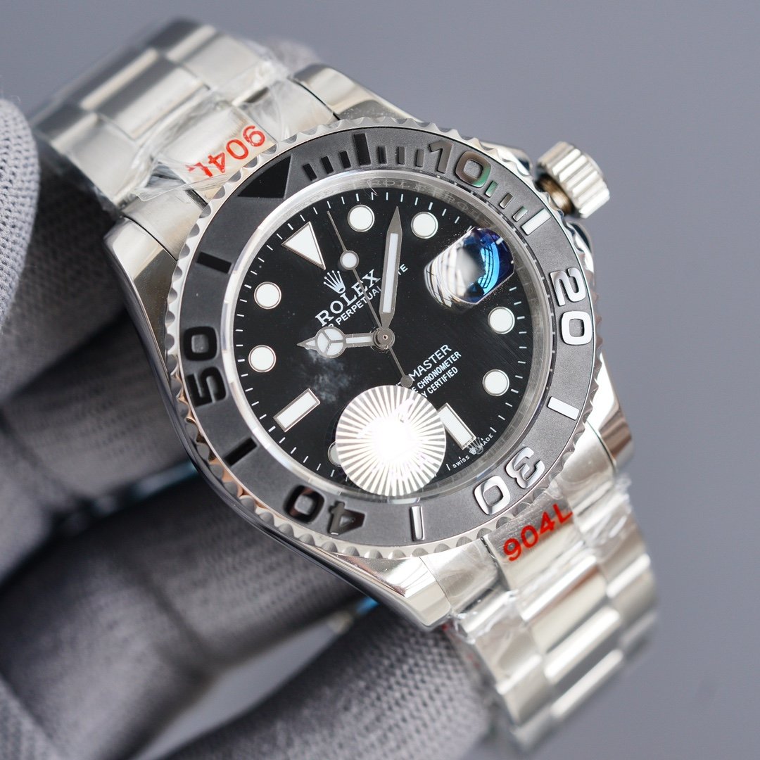 YACHT MASTER 40MM CERAMIC BEZEL BLACK DIAL