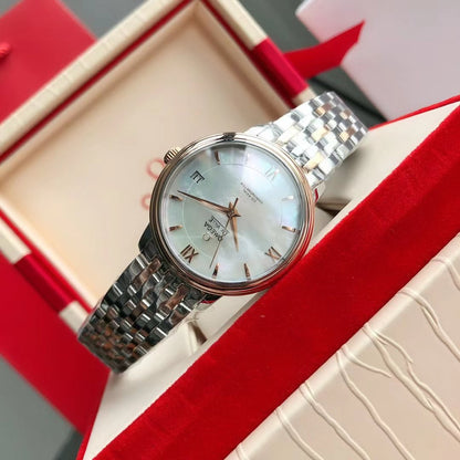 DE VILLE PRESTIGE 39.5 GOLD STEEL MOP DIAL