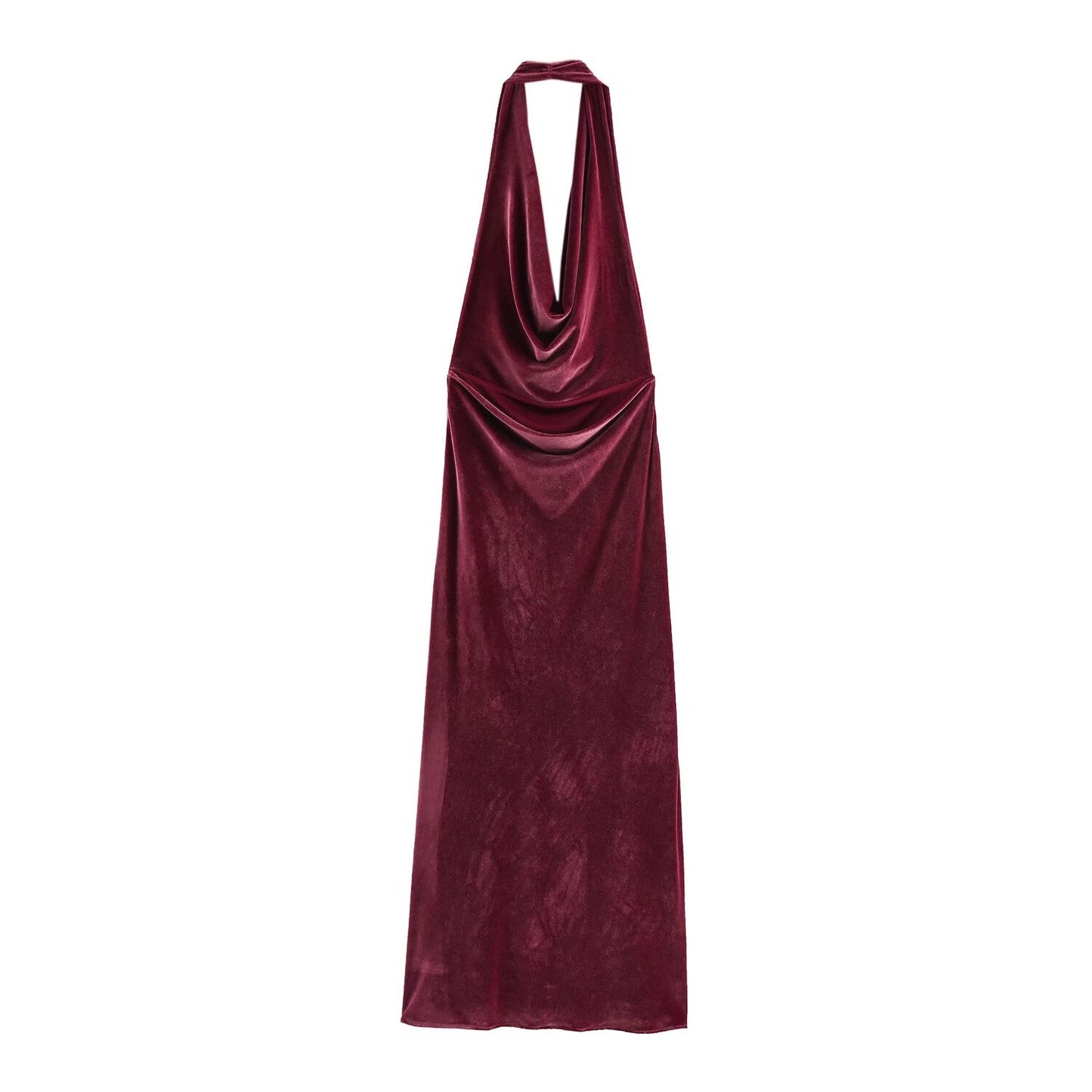 Vestido de primavera ligeramente maduro, sexy, sin espalda, ajustado, favorecedor de figura, con cuello colgante