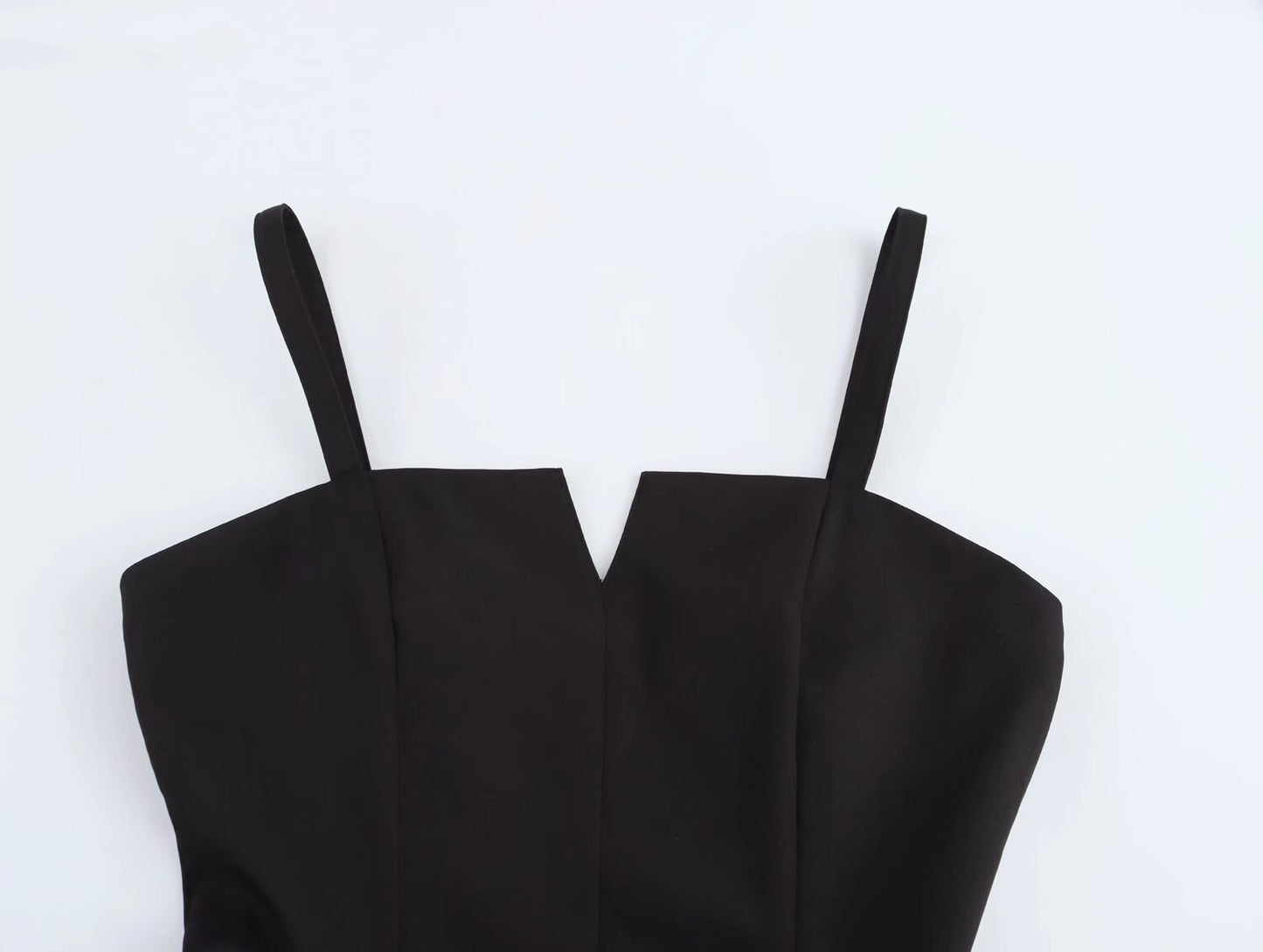 Vestido de invierno con costuras de tirantes para mujer