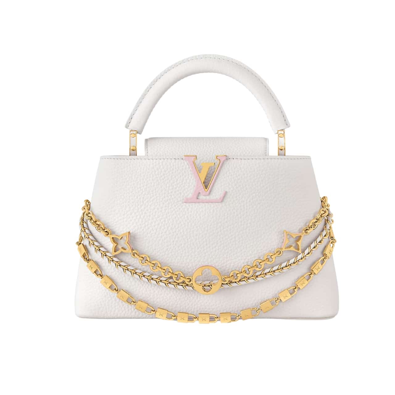 LOUIS VUITTON CAPUCINES BB SILVER SEA 21CM M12279