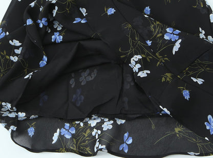 Vestido de primavera para mujer, ajustado, corto, con volantes y tirantes finos, estampado floral